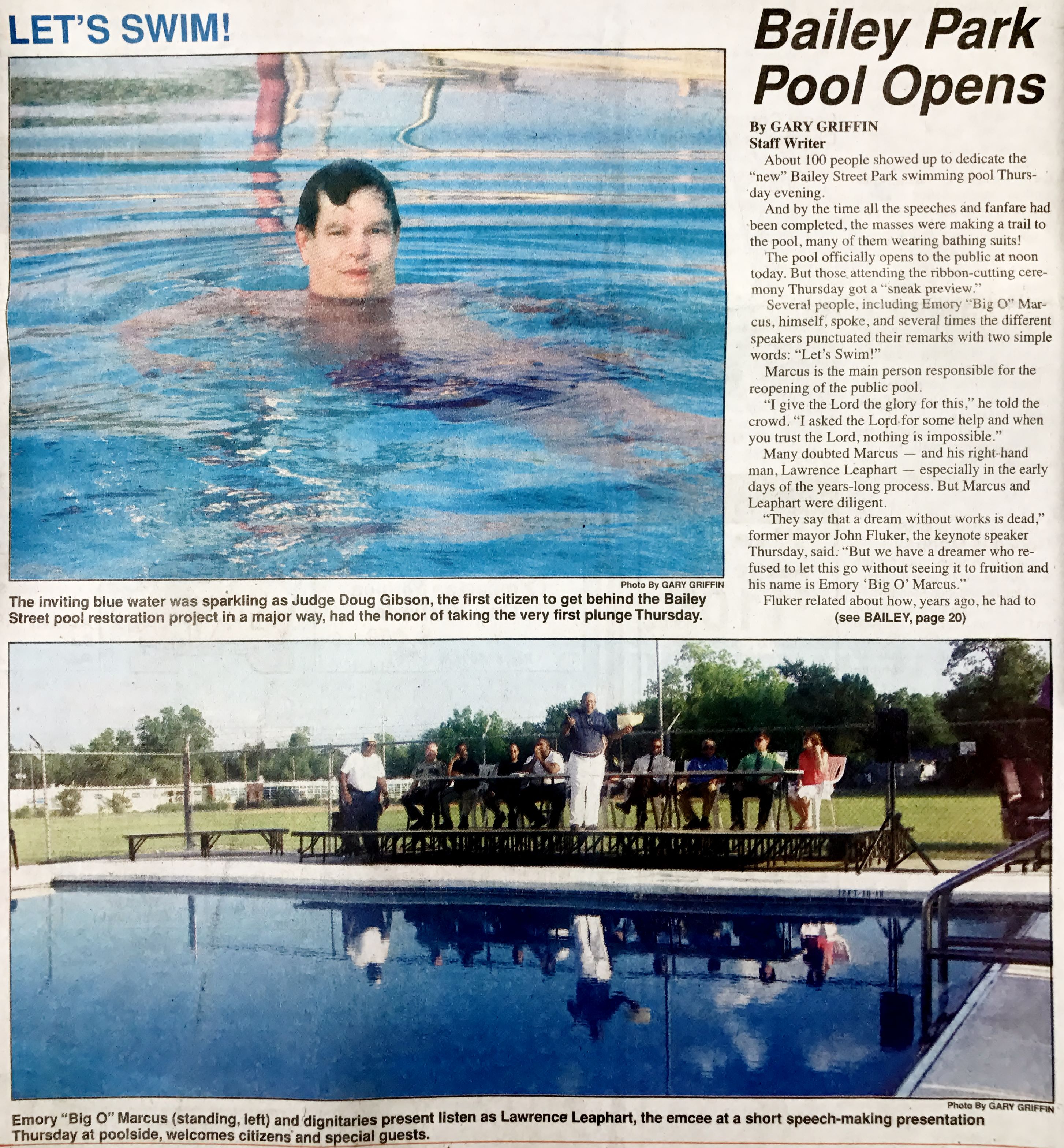 Bailey Park Pool Opens